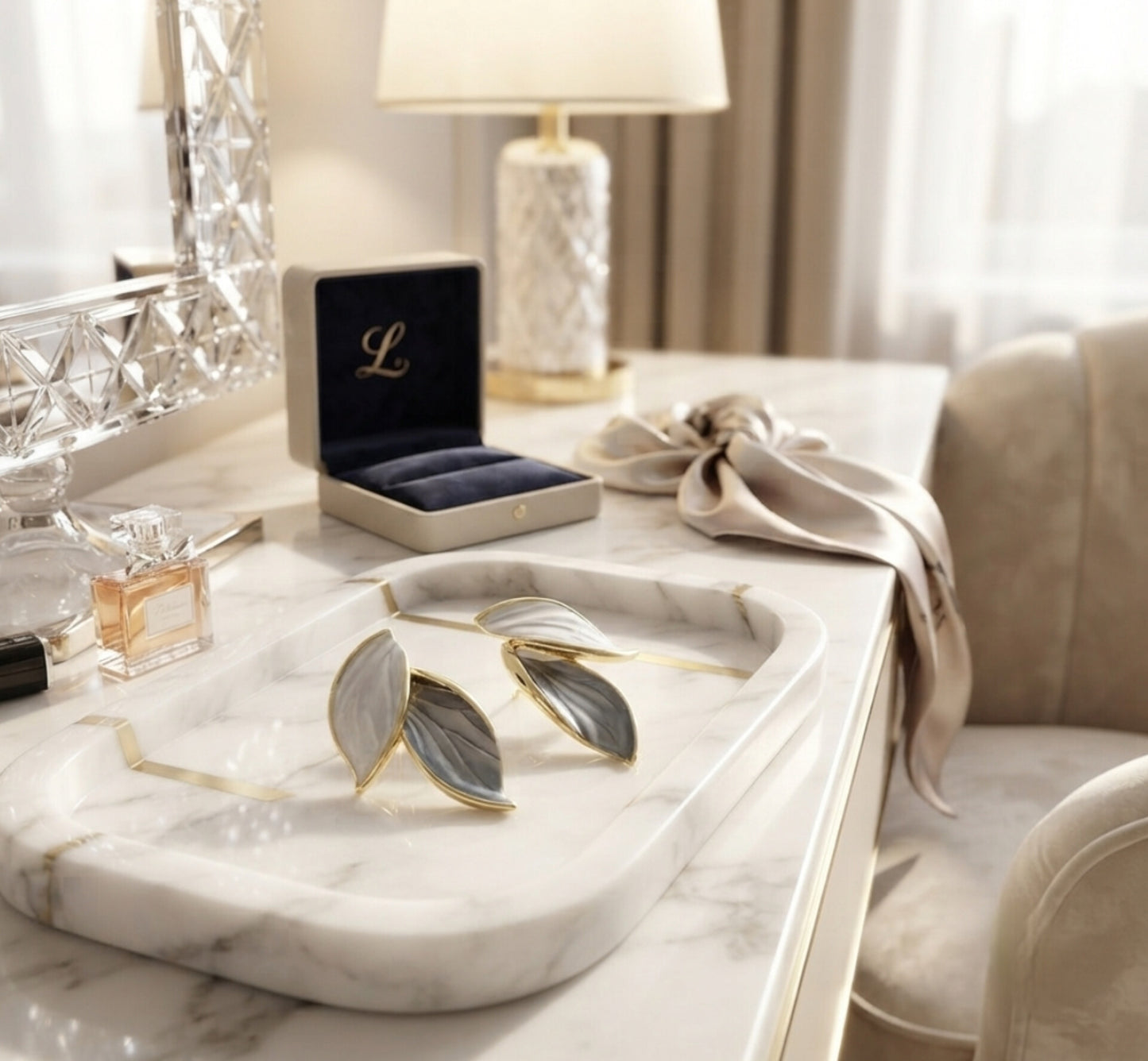 Korean Leaf Stud Earrings