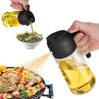 Dual Action Oil Sprayer Pourer Bottle