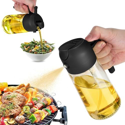 Dual Action Oil Sprayer Pourer Bottle