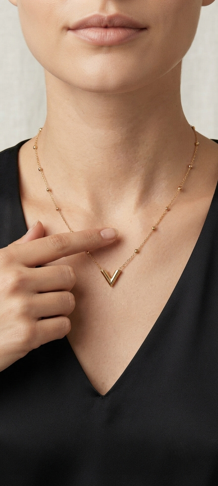 Winifred Anti Tarnish Stainless Steel Gold Stylish Necklace