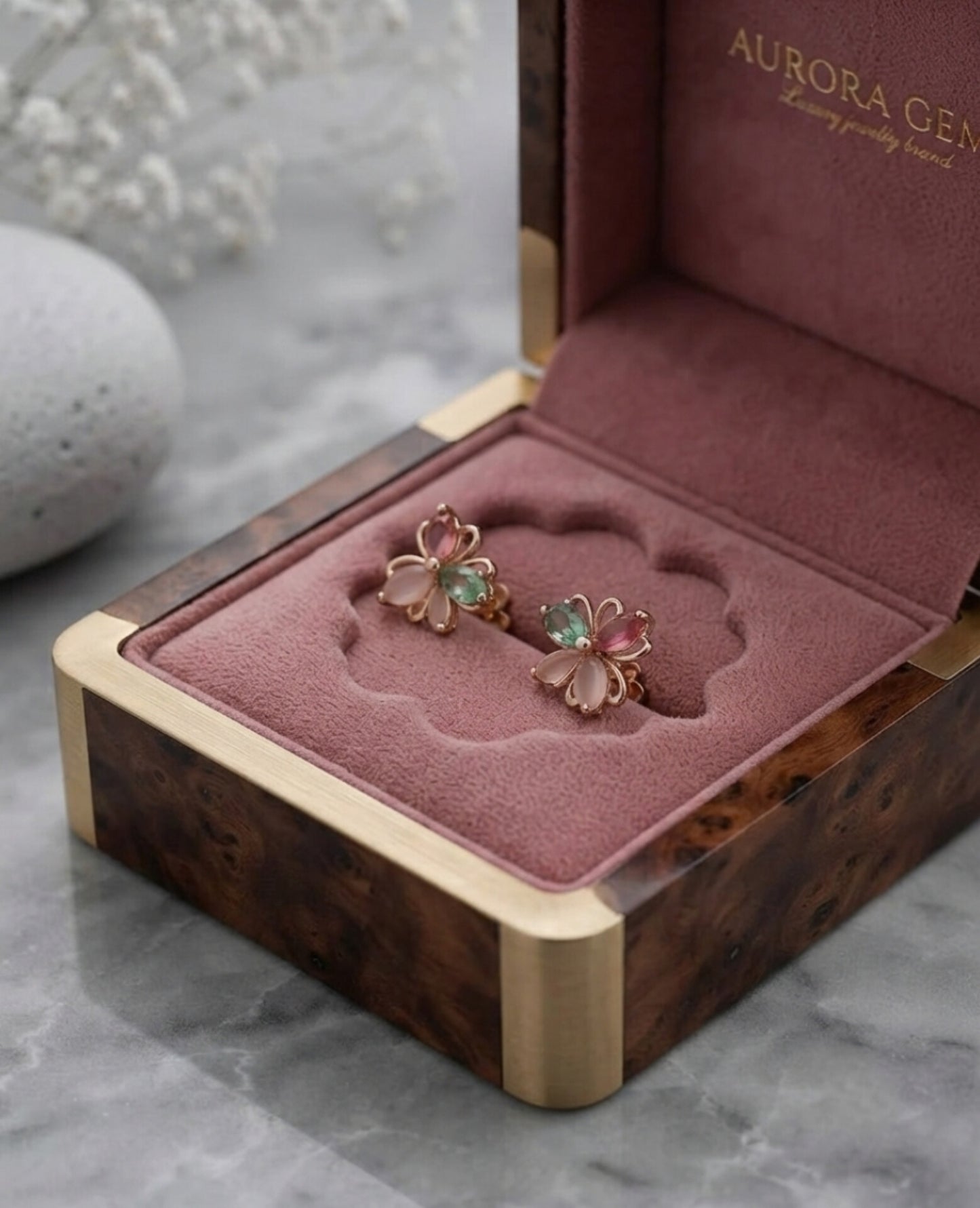 Gold Plated Floral Stud Earrings for Women | Multicolor Flower Stone Earrings, Elegant Party Wear Design