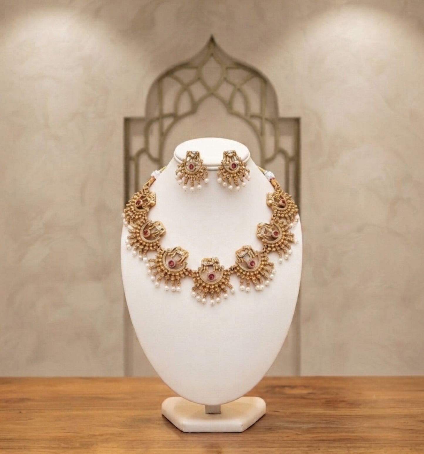 Exquisite Gold Plated Traditional Temple Choker for Festive Elegance