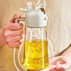Dual Action Oil Sprayer Pourer Bottle